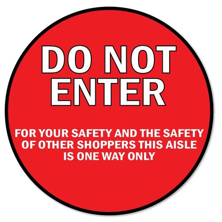 Signmission Do Not Enter Arrow Non-Slip Floor Graphic, 7" x 7", FD-C-7-99980 FD-C-7-99980